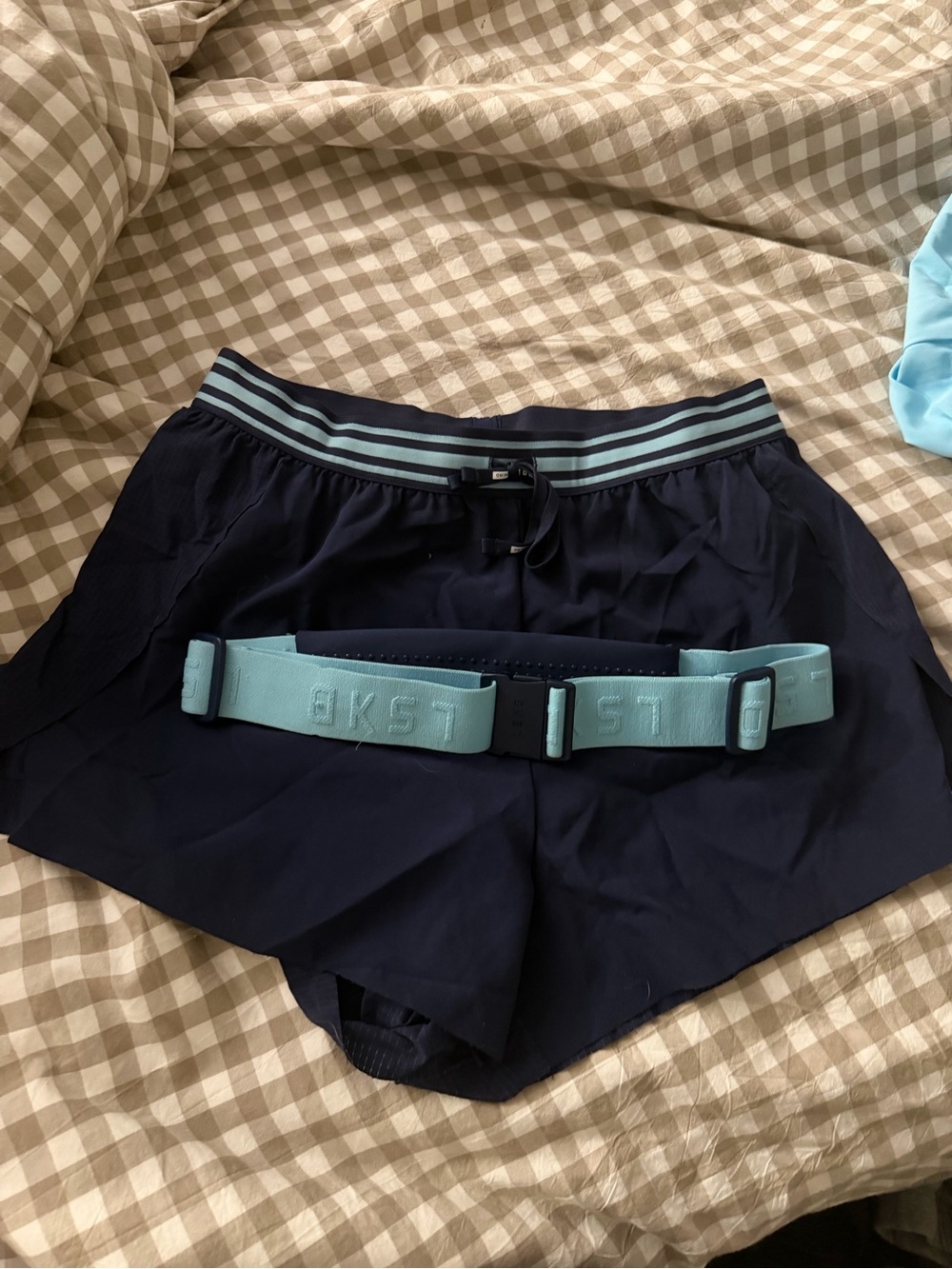 LSKD high waist accerlate shorts and running belt